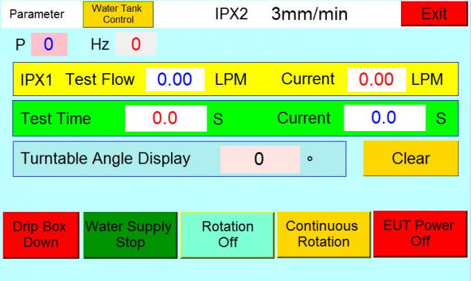 CEI 60529 Intelligente Watertoegang 200mm de Regen Verticaal Druppel van IPX1 IPX2 het Testen Materiaal 1