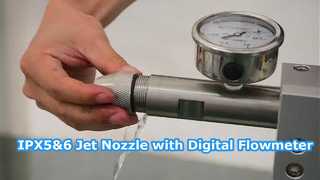 IPX5- en IPX6-jetsproeierset met digitale flowmeter
