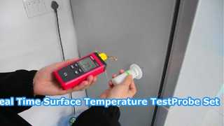 Bekijk de oppervlaktetemperatuur in realtime! | IEC 60335-2-6 Demo oppervlaktetemperatuursonde